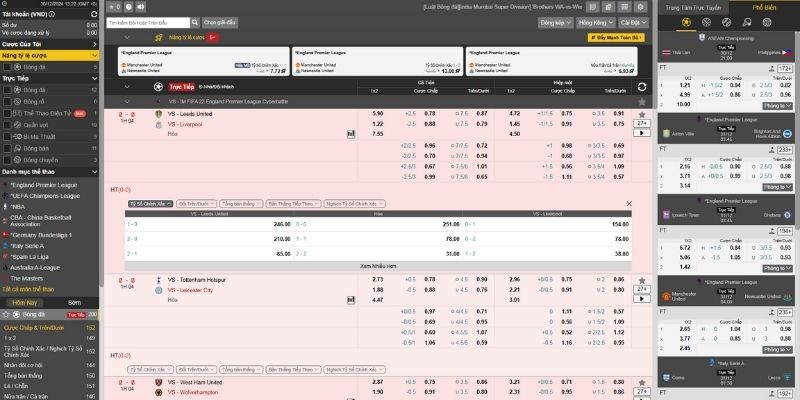 Sân chơi có nhiều nhà cung cấp cược thể thao uy tín