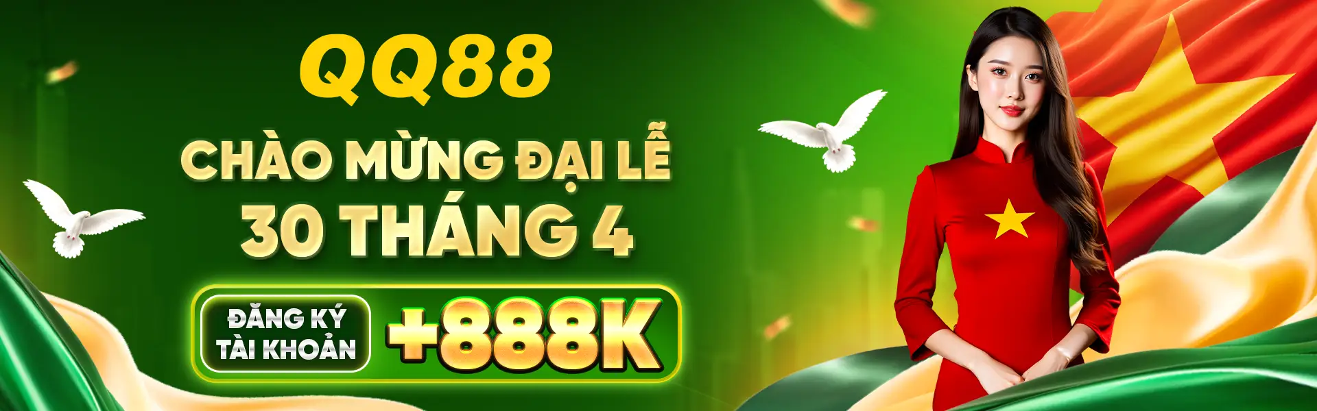qq88 banner chào mừng đại lễ 30 tháng 4